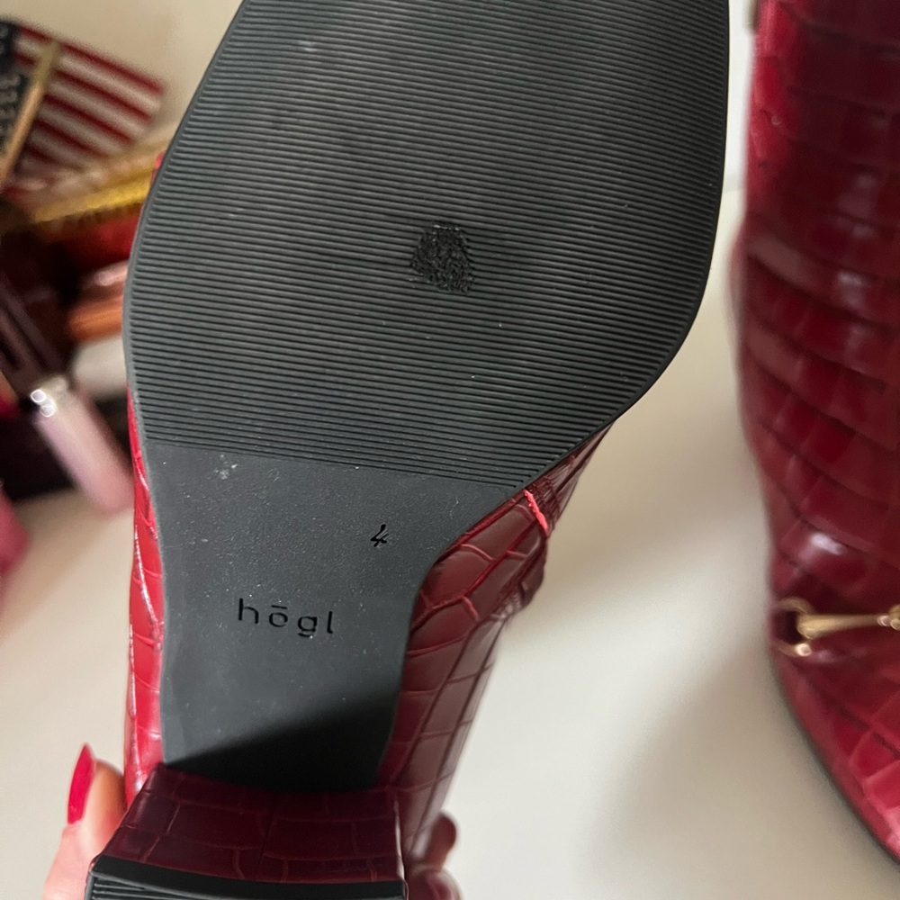 Hogl 70s collection red leather boots - Picture 4 of 4